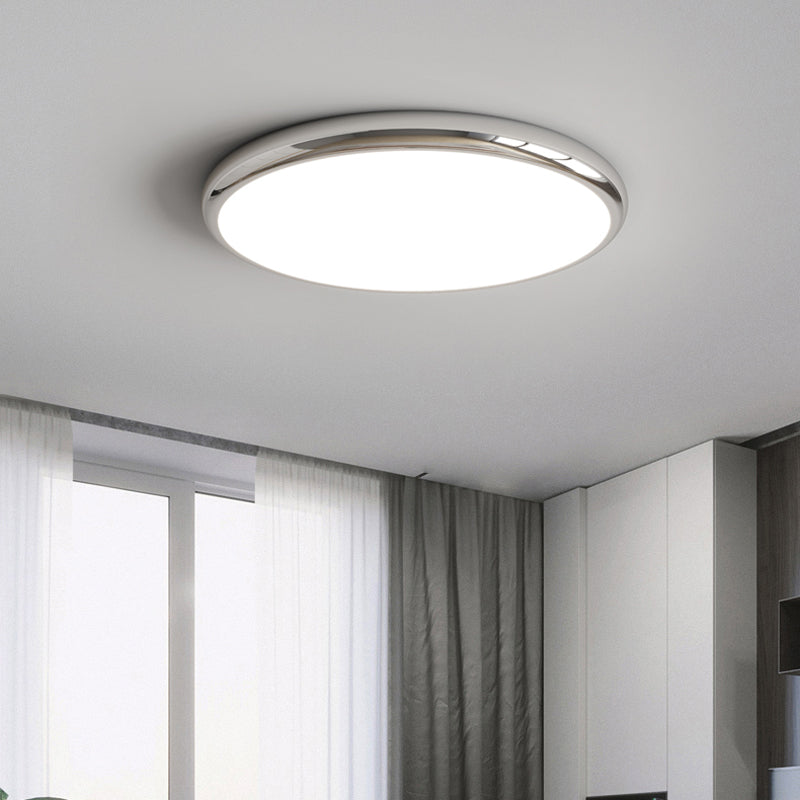 Muto Retro Circle lampa sufitowa montowana bezpośrednio w kolorze białym z metalu do sypialni