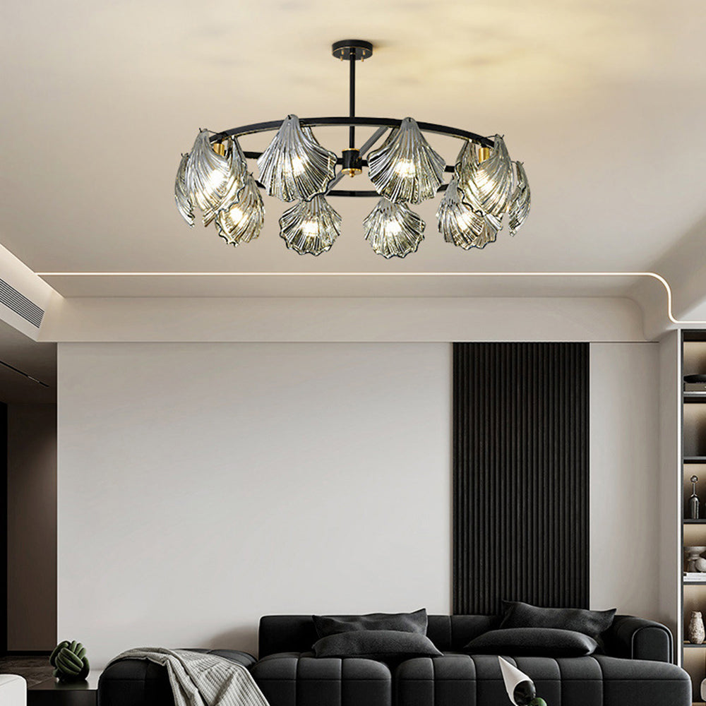 Kristen nowoczesna lampa wisząca z miedzi i szkła w kolorze czarnym/złotym