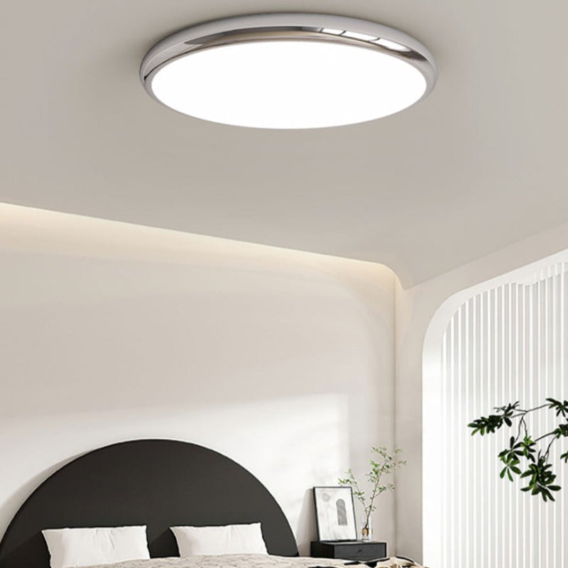 Muto Retro Circle lampa sufitowa montowana bezpośrednio w kolorze białym z metalu do sypialni