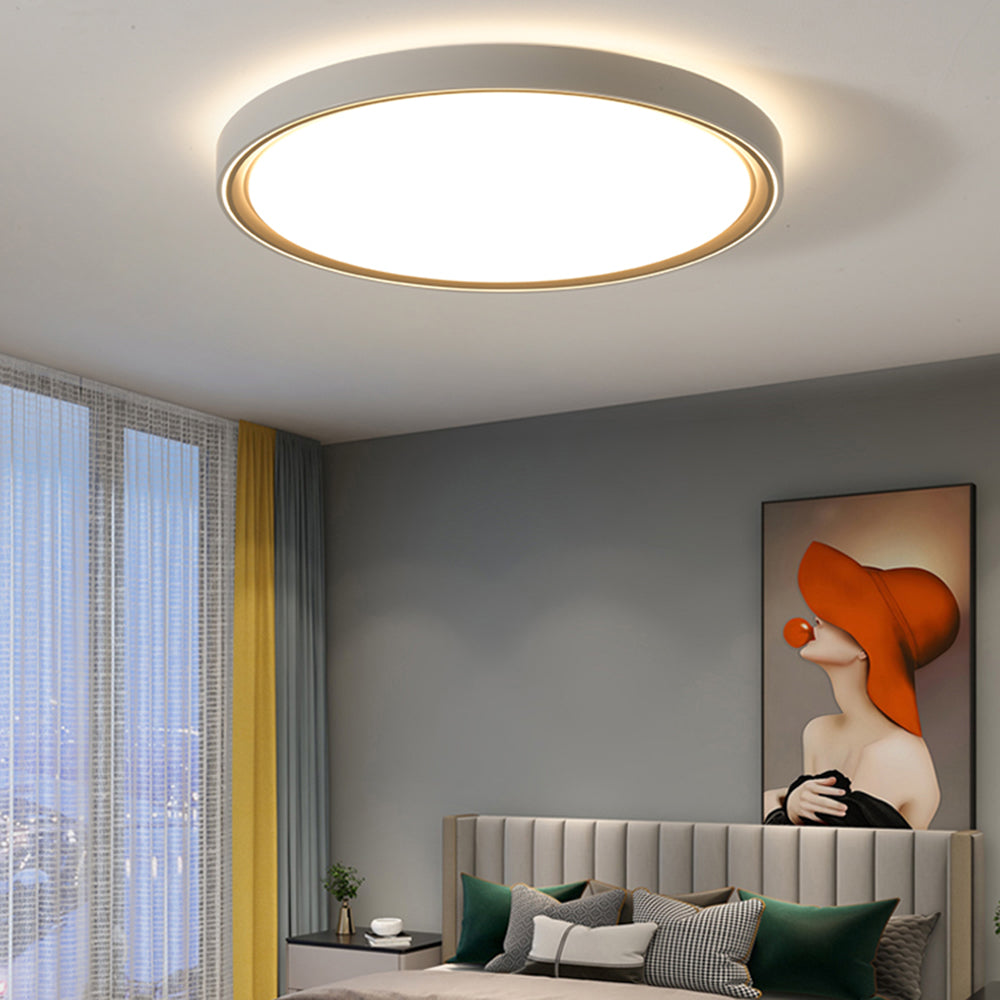 Arisha minimalistyczna lampa sufitowa montowana bezpośrednio okrągła/kwadratowa ze szkła w kolorze złotym