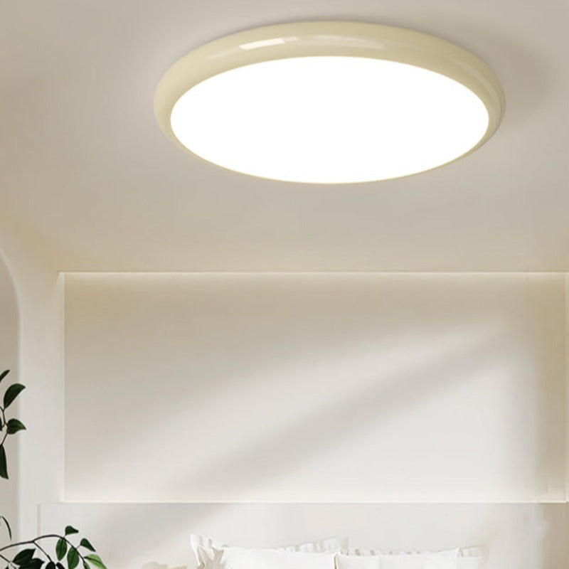 Muto Retro Circle lampa sufitowa montowana bezpośrednio w kolorze białym z metalu do sypialni