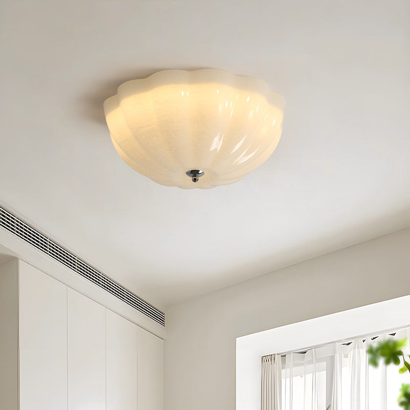 Arisha nowoczesna lampa sufitowa montowana bezpośrednio z LED w kolorze białym do sypialni