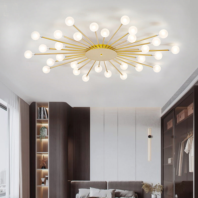 Arisha nordycka lampa sufitowa montowana bezpośrednio LED złoto/czarny metal salon