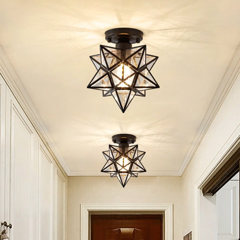 Bella klasyczna lampa sufitowa montowana bezpośrednio do sypialni