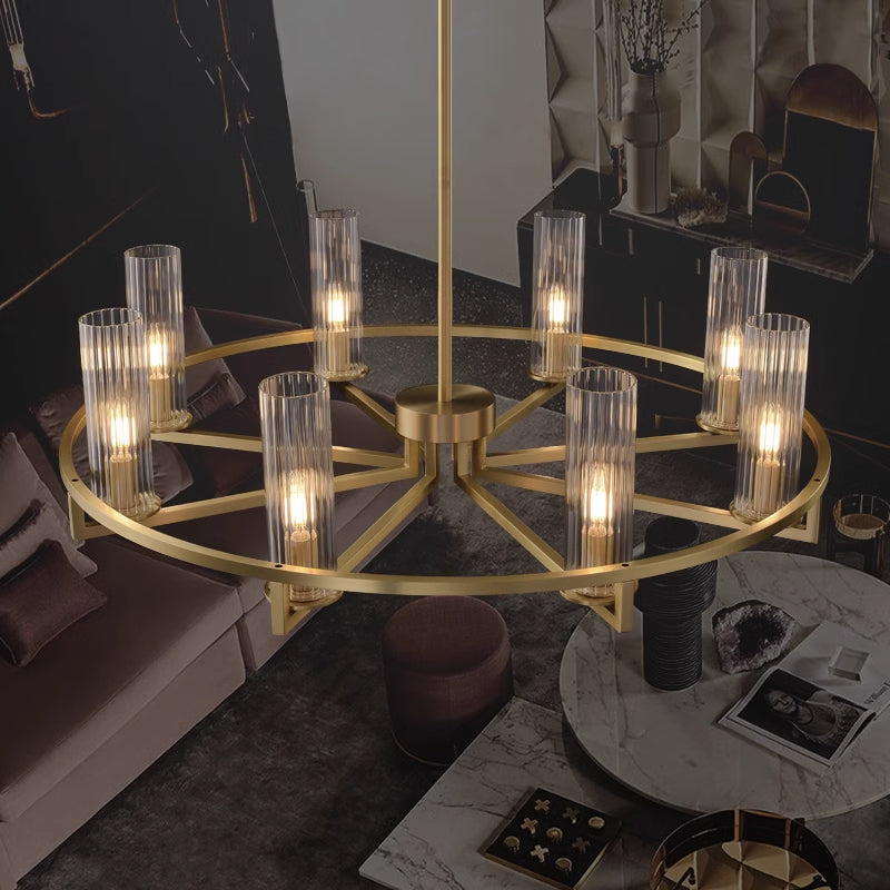 Arisha nowoczesna lampa wisząca ze szkła i metalu na salon/sypialnię