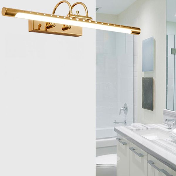 Tiffany liniowy kinkiet wiszący w stylu nowoczesnym, złoto, łazienka/kuchnia
