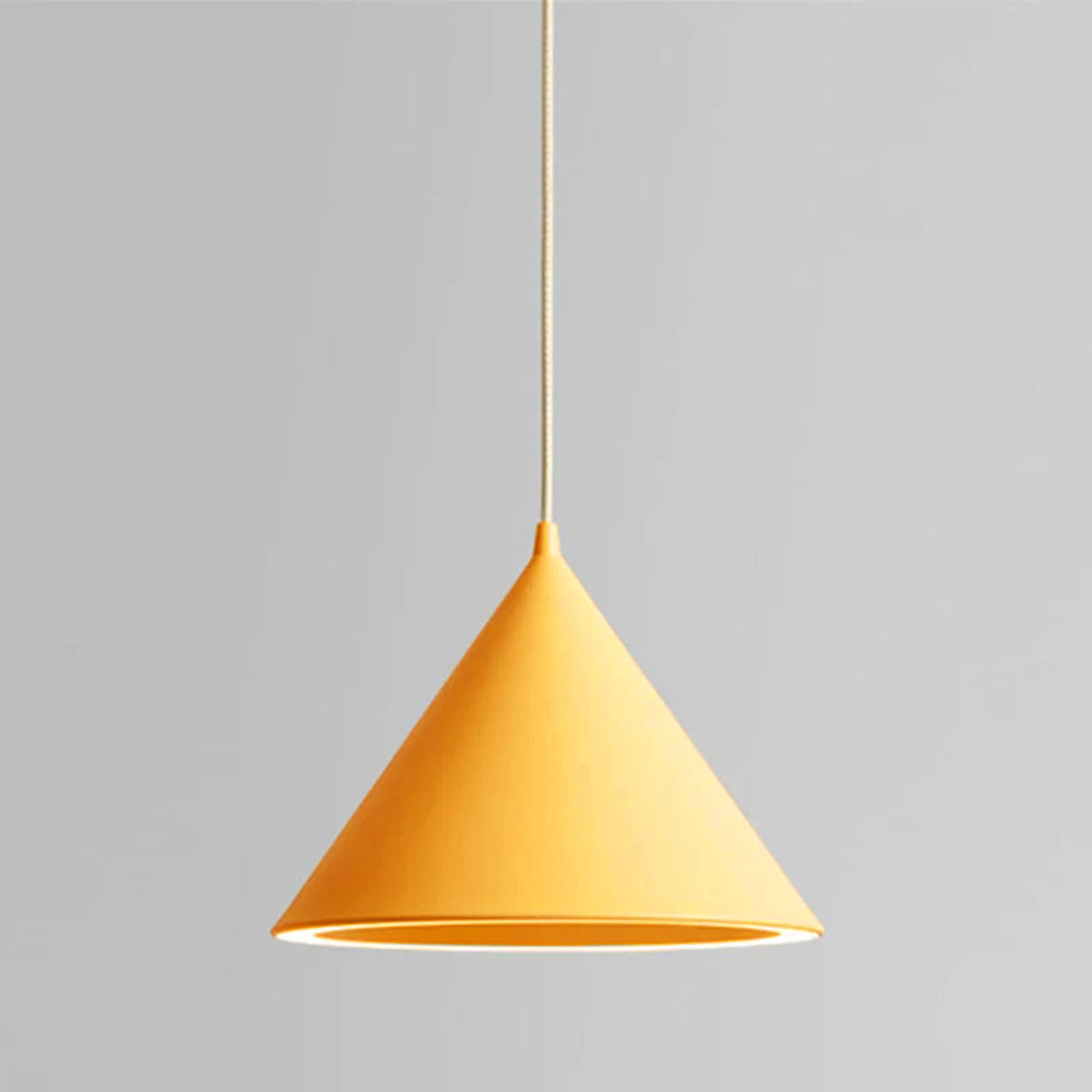 Aria wisząca lampa LED o kształcie lejka z barwnym światłem