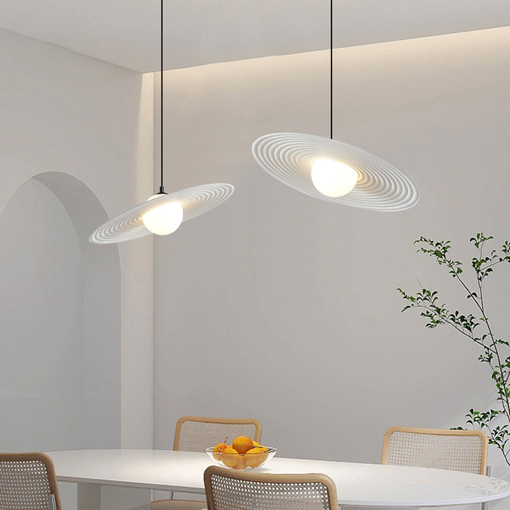 Arisha minimalistyczna lampa wisząca w kształcie pierścienia z gwiazdką, czarna/biała