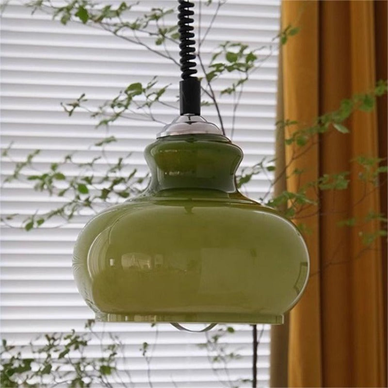 Valentina Retro lampa wisząca salon zielona salon