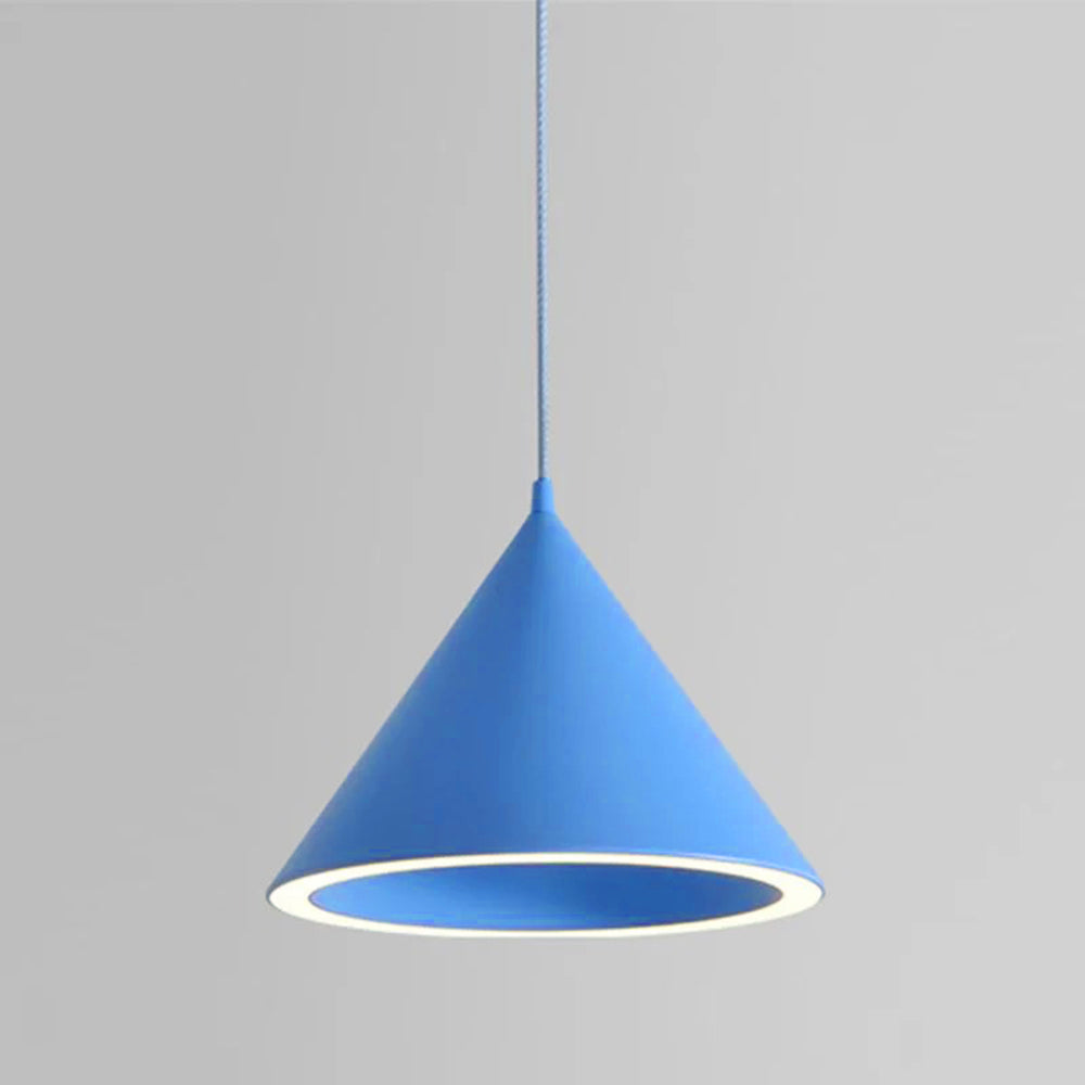 Aria wisząca lampa LED o kształcie lejka z barwnym światłem