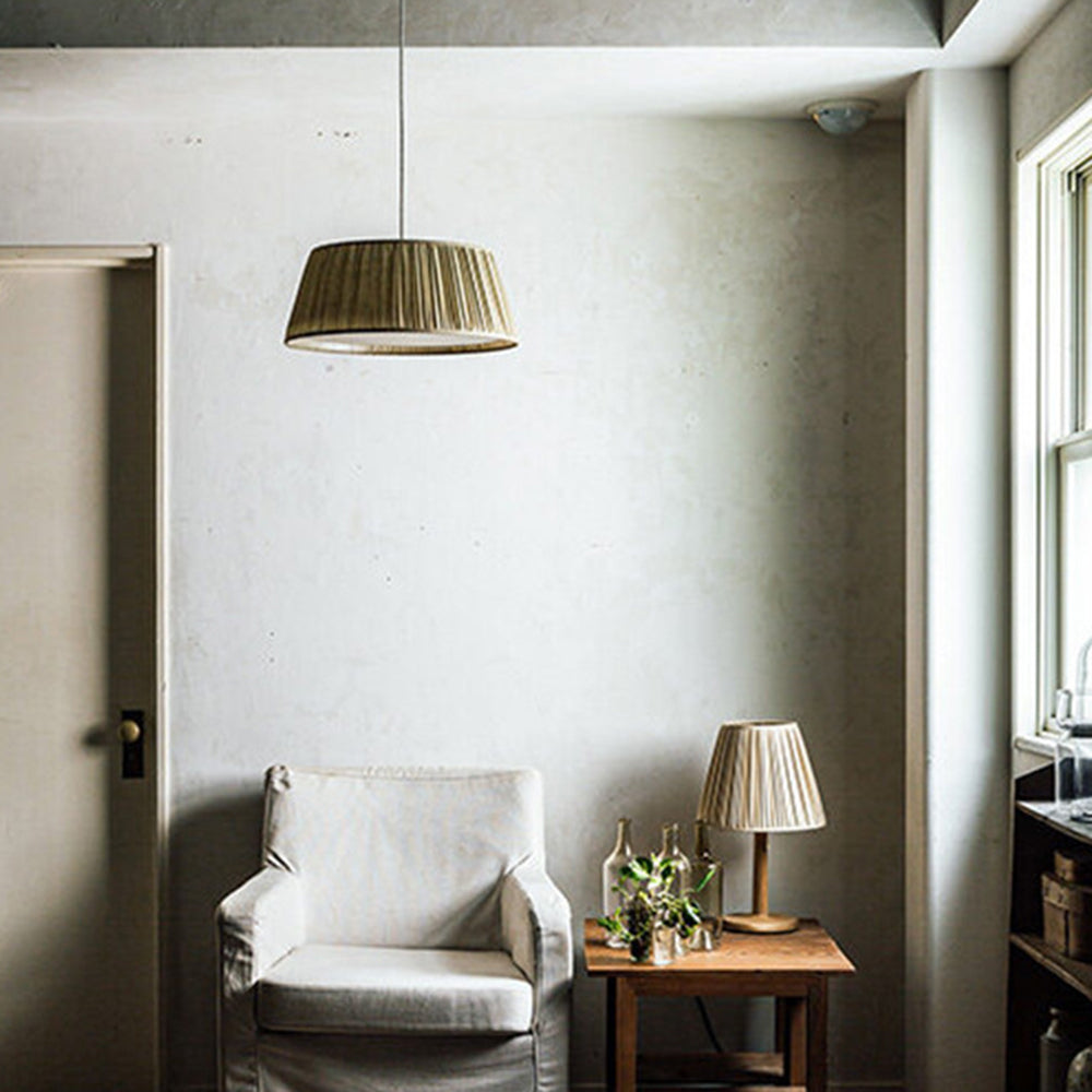 Ritta lampa wisząca ze złożonego płótna Wabi Sabi, metal/tekstylia, salon