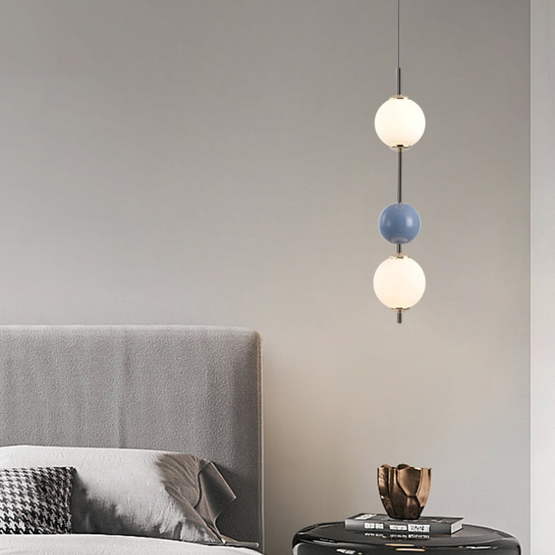 Valentina nowoczesna lampa wisząca LED czerwony metal sypialnia salon