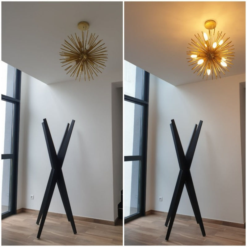 Arisha nowoczesny żyrandol LED Gold Metal jadalnia/salon/sypialnia