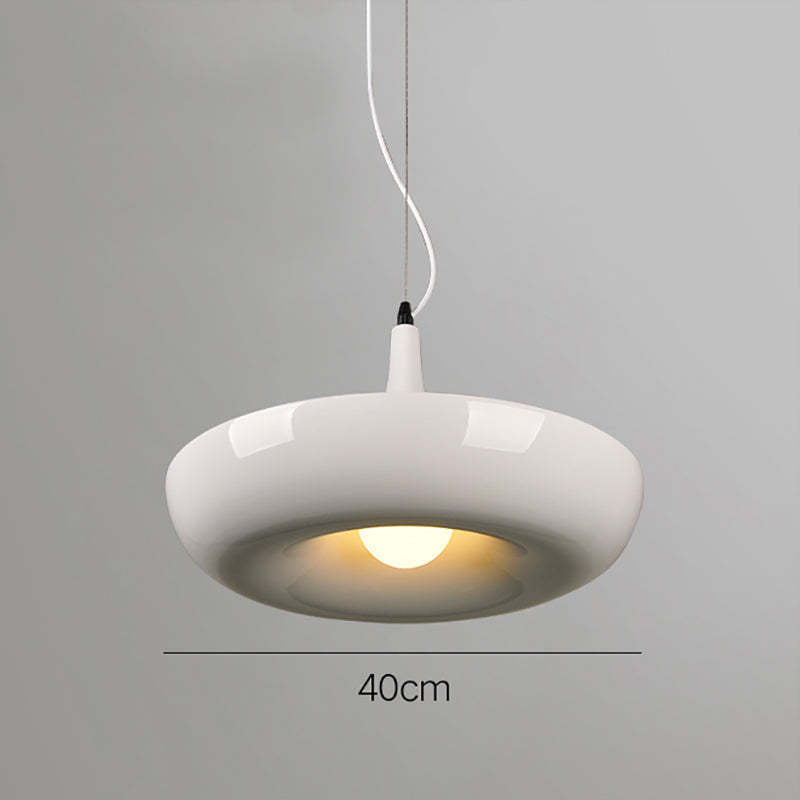 Ritta nowoczesna lampa wisząca z metalu w lakierze okrągła