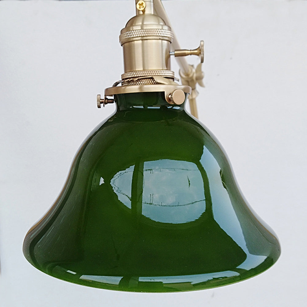 Tiffany Vintage Foldable Kinkiet, Zielony/Biały