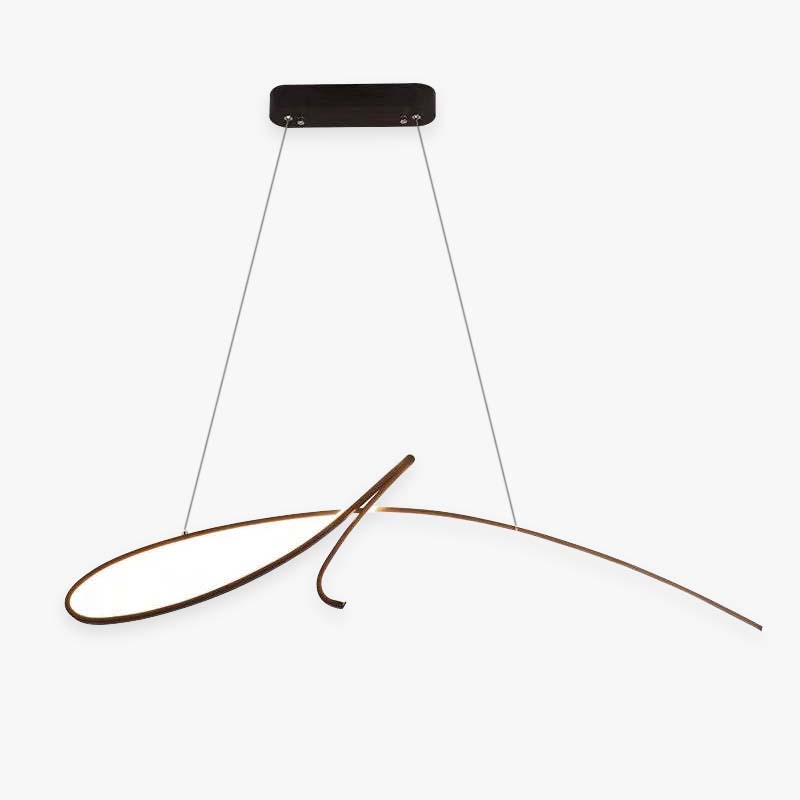 Arisha lampa wisząca nowoczesna o nieregularnych liniach krzywych, metal, czarny/złoty, restauracja