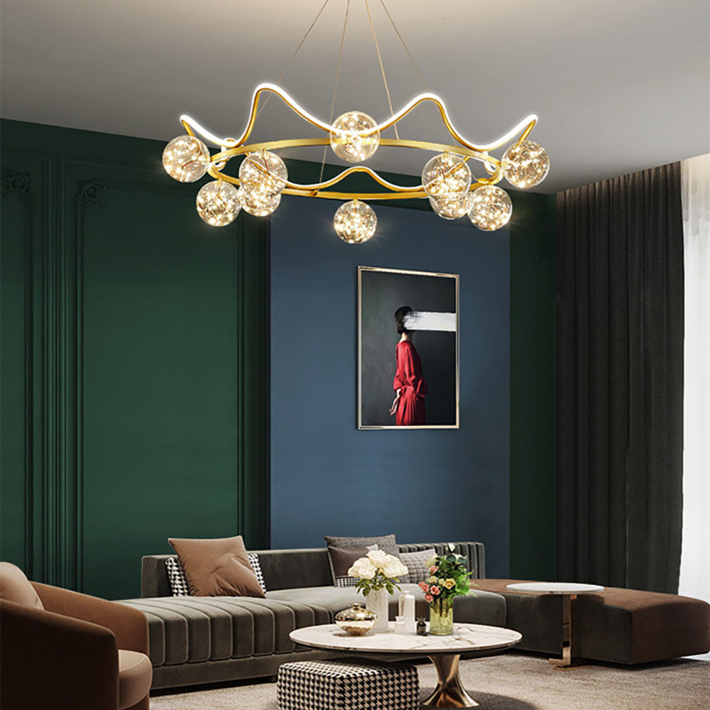 Madina żyrandol w stylu nordyckim z motywem gwiazdy metalowy salon/restauracja