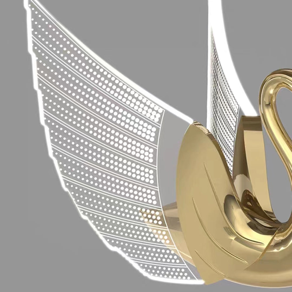 Kady Art Deco Swan lampa ścienna / Metal, złoto/różowe złoto