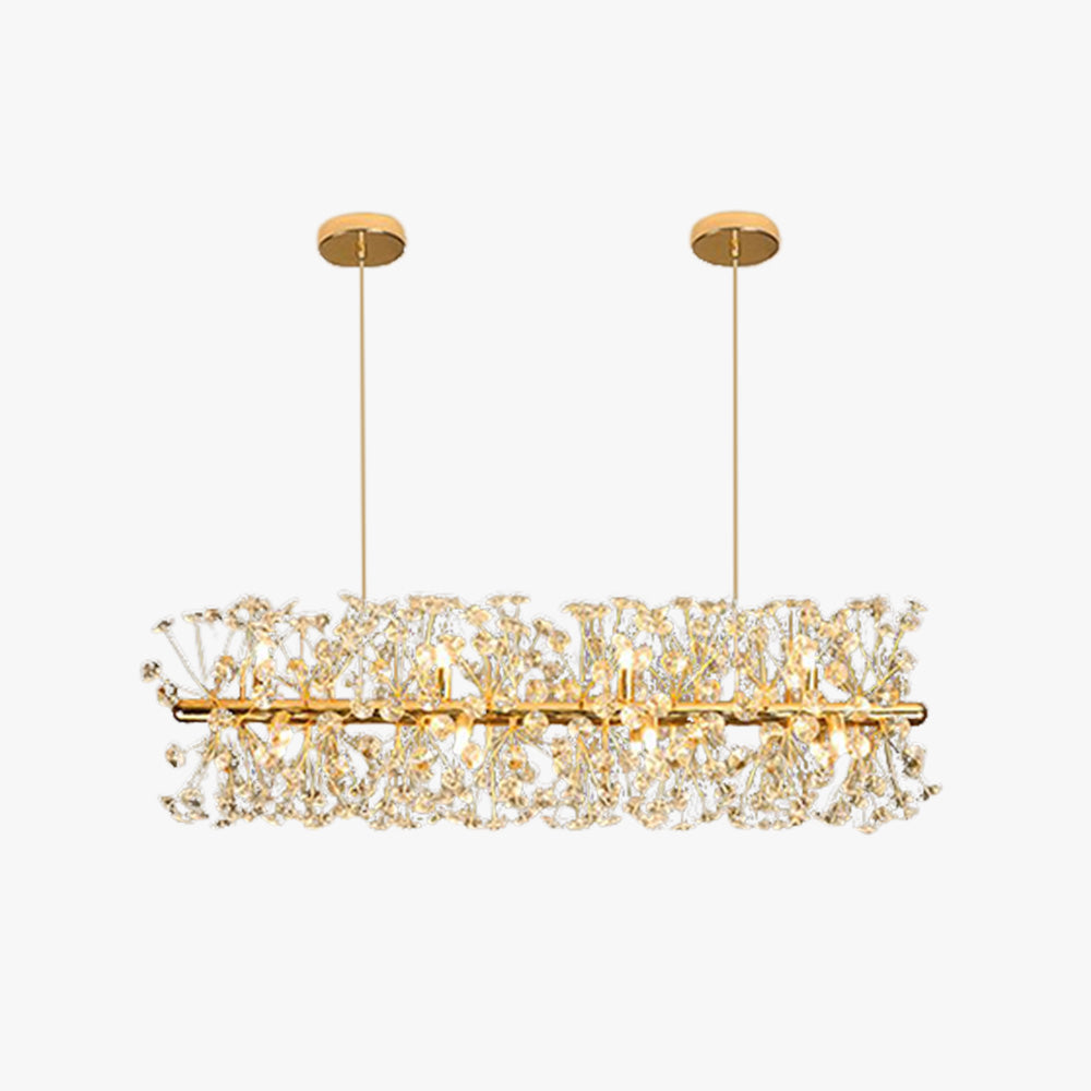 Arisha Luxury Lineal/Flower żyrandol, złoty, metal/kryształ
