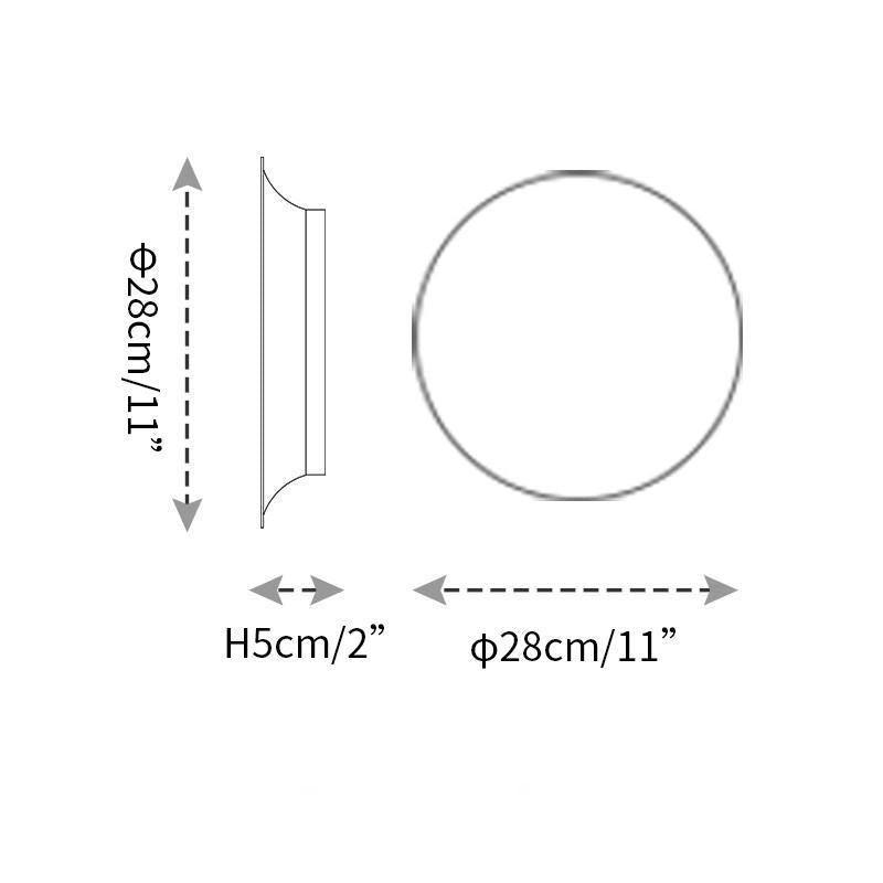 Arelis geometryczna kinkiet w kształcie dysku