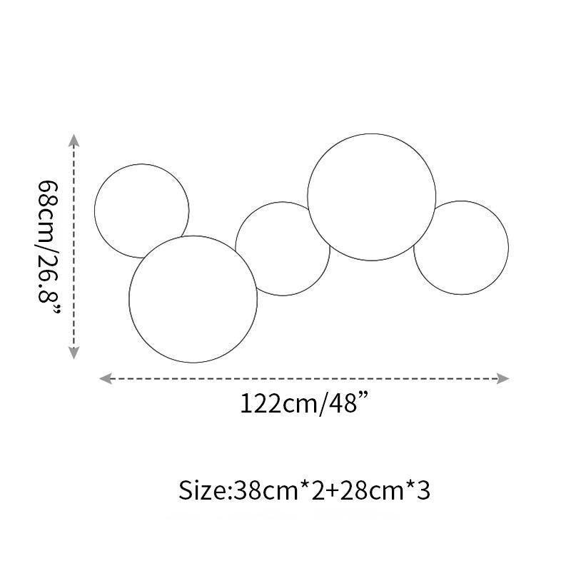 Arelis geometryczna kinkiet w kształcie dysku