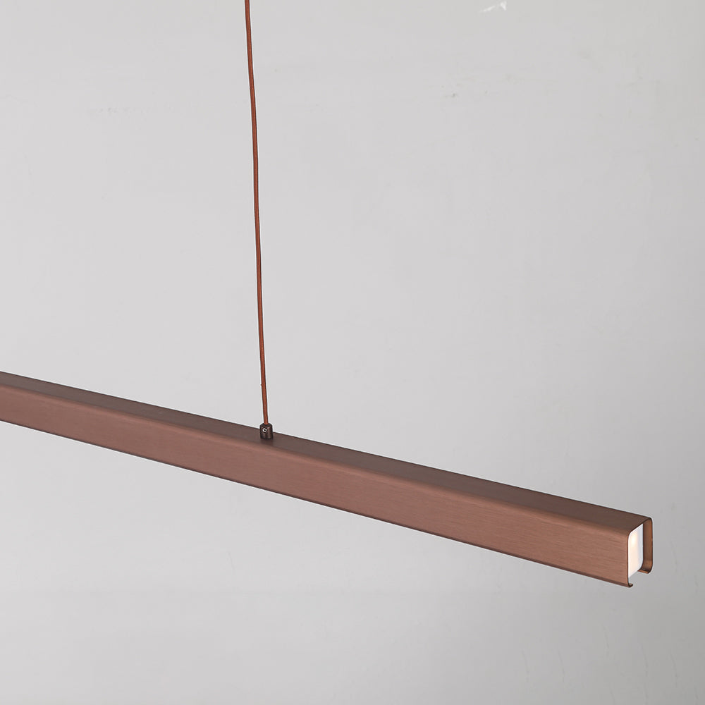 Lerin nowoczesna lampa wisząca liniowa LED czarna/braun