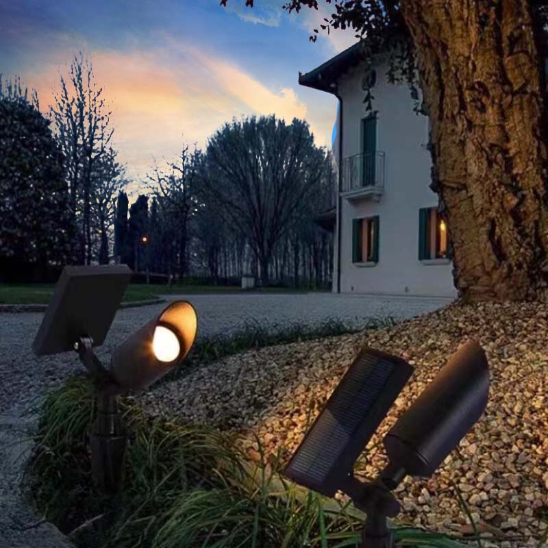 Ray nowoczesna okrągła zewnętrzna lampa ziemiowa ze szkła/metalu