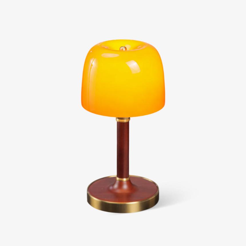 Rinariella lampa stołowa retro drewniana