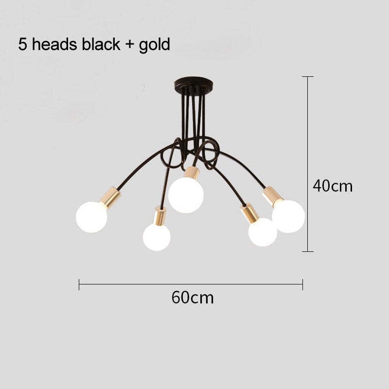 Arisha nowoczesna liniowa lampa sufitowa z krzywą metalową, pokój jadalny/salon