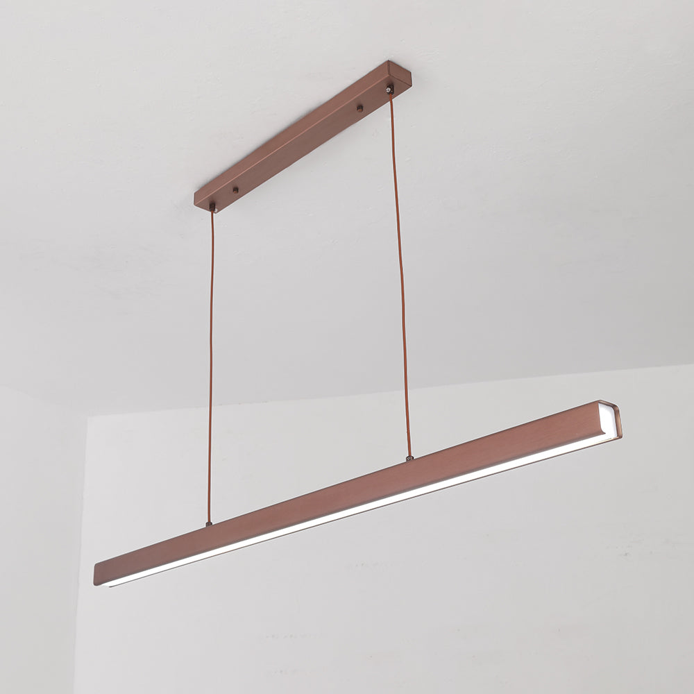 Lerin nowoczesna lampa wisząca liniowa LED czarna/braun