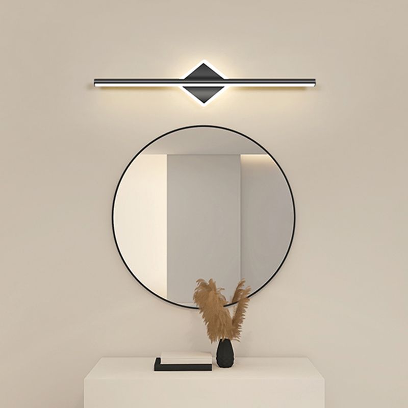 Arisha liniowa lampa ścienna z lustrem LED przed lustrem toalety, czarna/złota
