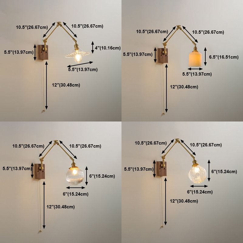Muto lampa ścienna nowoczesna, składana i regulowana, metalowa, do pokoju studyjnego