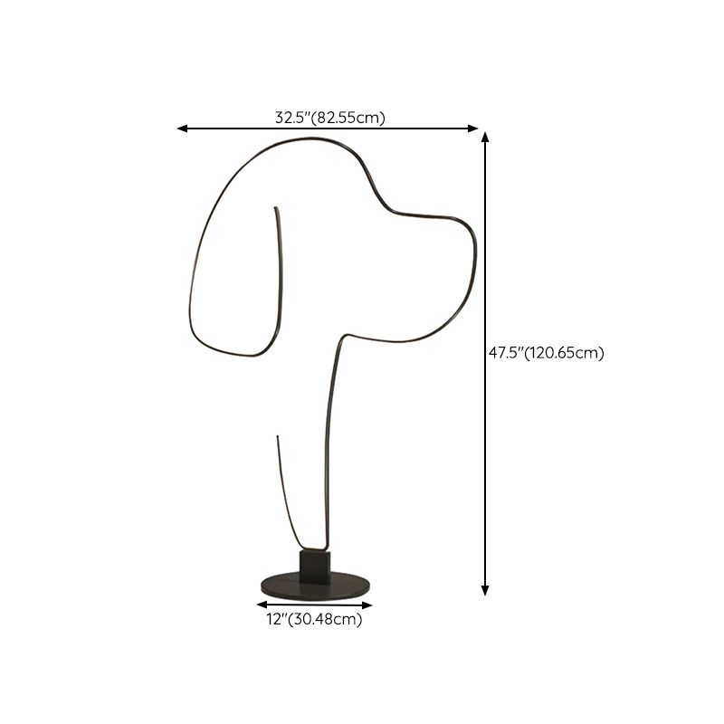 Edge nowoczesna lampa stojąca z metalu w kształcie kota/psa