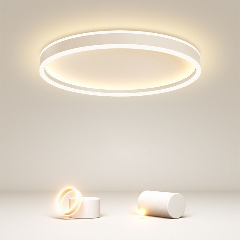 Arisha nowoczesna lampa sufitowa montowana bezpośrednio okrągła LED metalowa, biała/czarna
