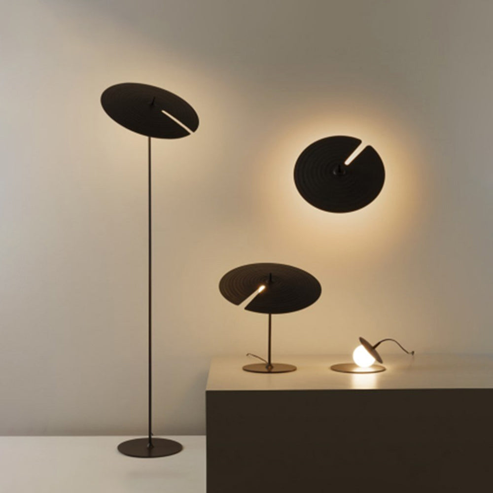 Carins nowoczesna prosta czarna lampa stołowa i stojąca, metal