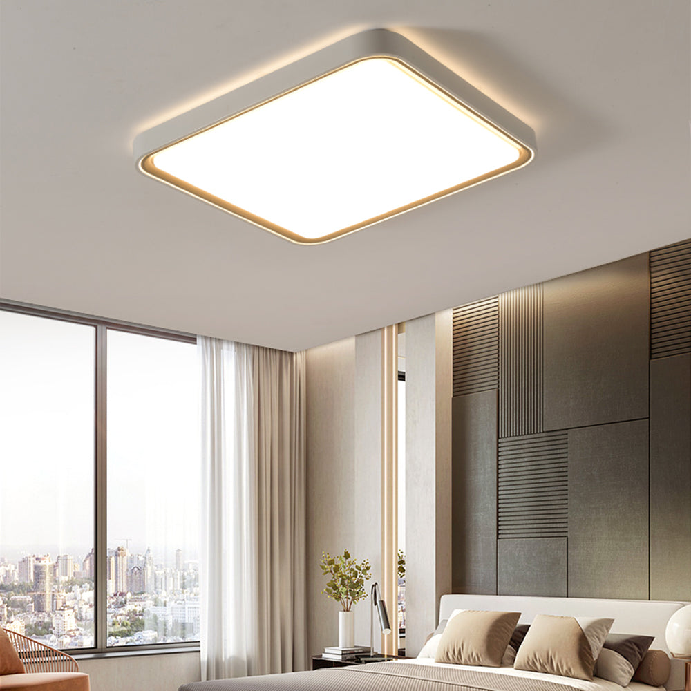 Arisha minimalistyczna lampa sufitowa montowana bezpośrednio okrągła/kwadratowa ze szkła w kolorze złotym