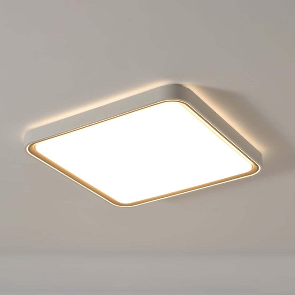 Arisha minimalistyczna lampa sufitowa montowana bezpośrednio okrągła/kwadratowa ze szkła w kolorze złotym
