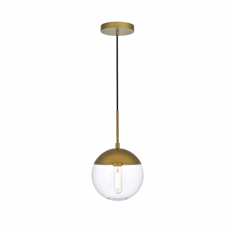 Hallie nowoczesna lampa wisząca ze szkła i metalu do salonu, jadalni lub sypialni