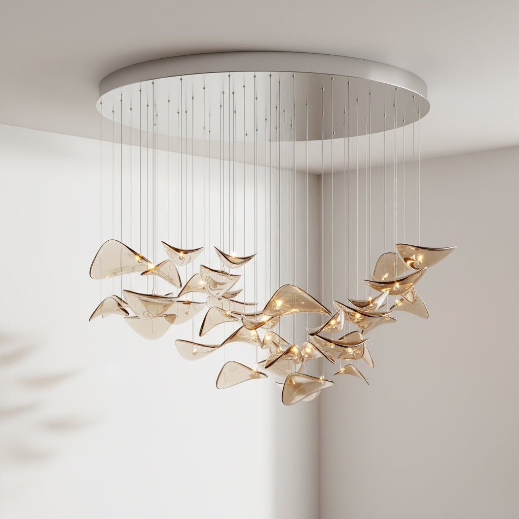 Orinthal Wave Floating Leaf żyrandol