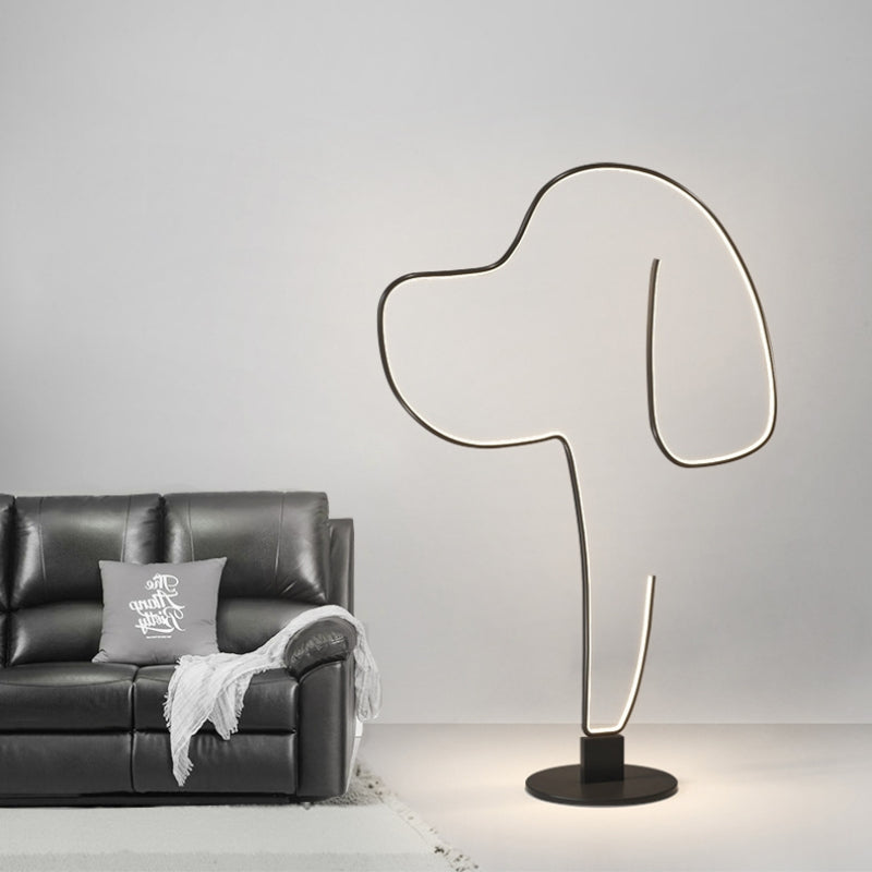 Edge nowoczesna lampa stojąca z metalu w kształcie kota/psa