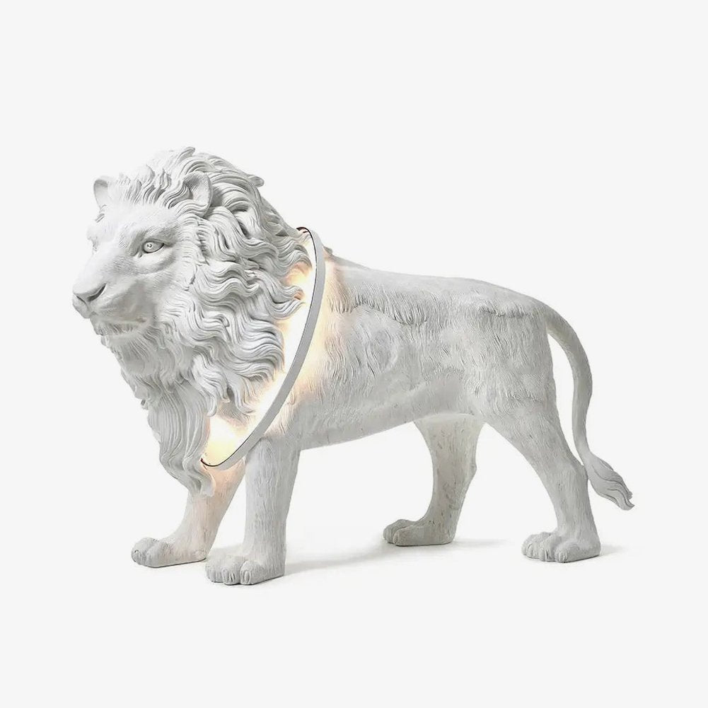 Lampa stojąca Brynis w kształcie lwa