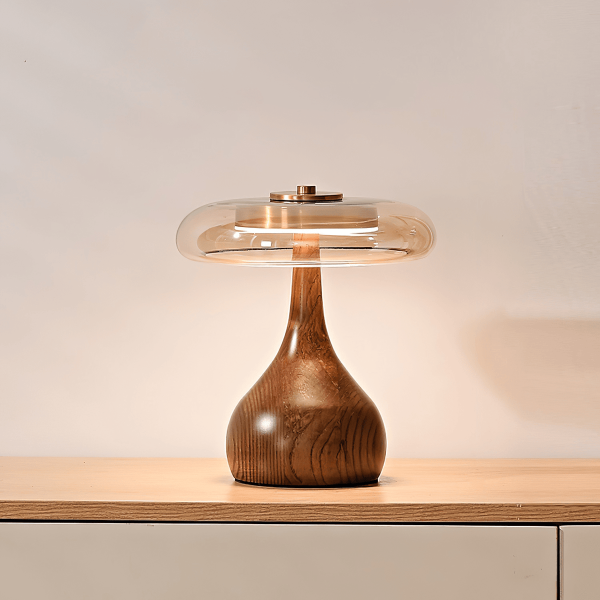 Bux nowoczesna lampa stołowa z drewna