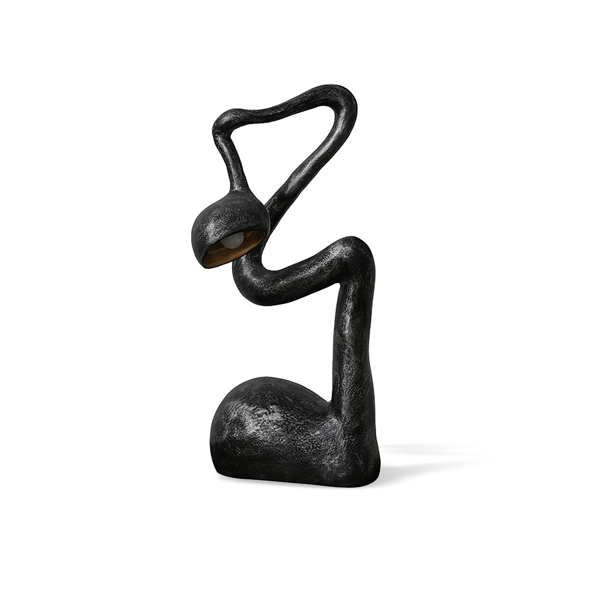 Twist czarna lampa stołowa o charakterze rzeźby