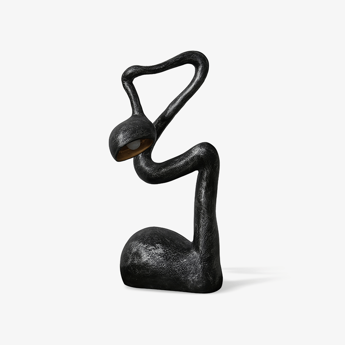 Twist czarna lampa stołowa o charakterze rzeźby