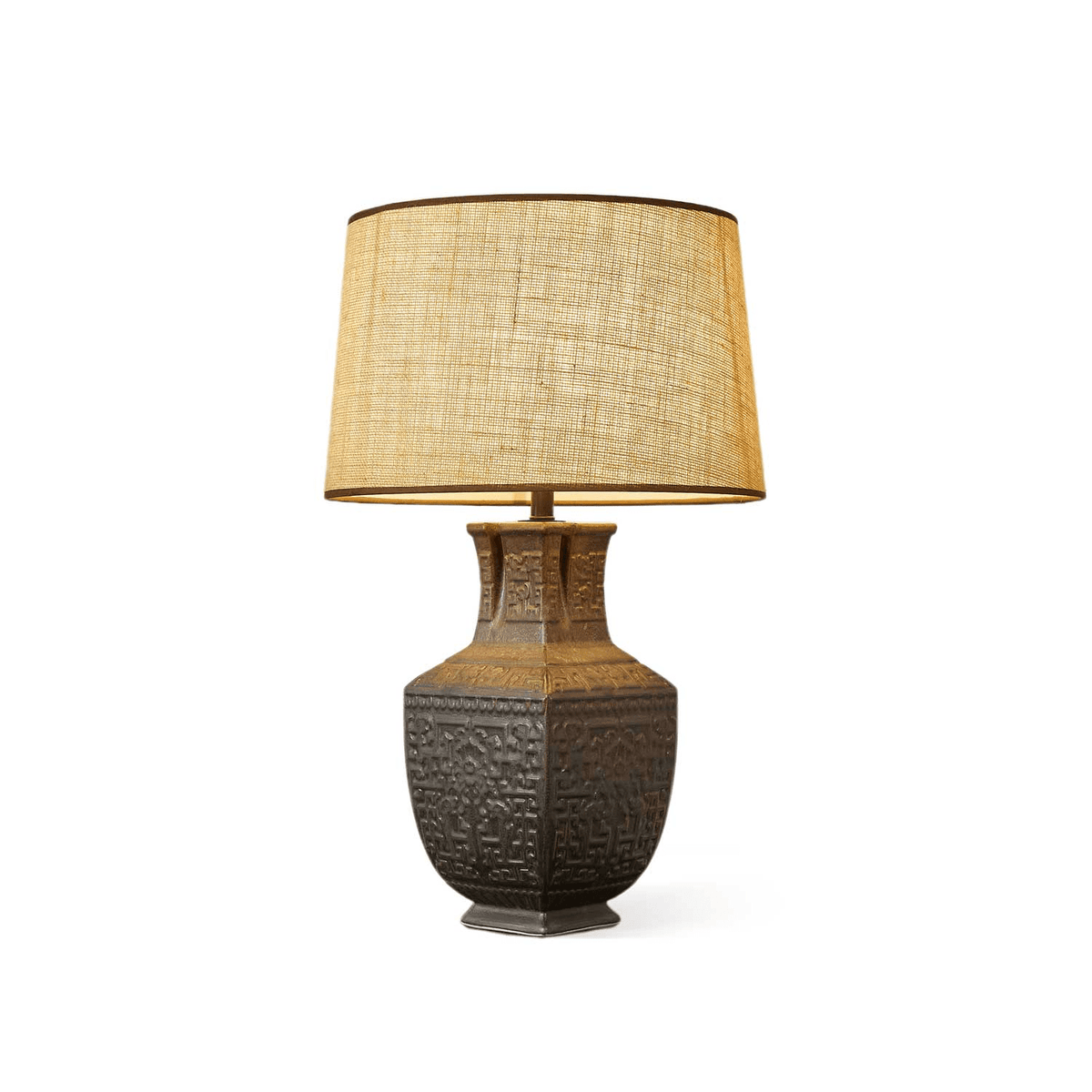 Echo lampka stołowa vintage z płótna
