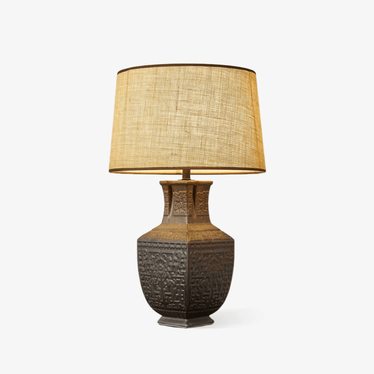 Echo lampka stołowa vintage z płótna