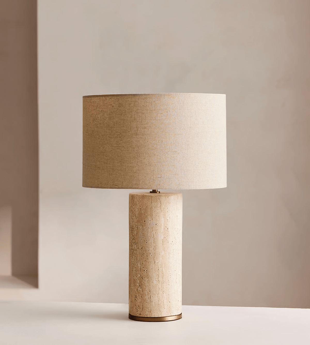 Vonoryra stołowa lampa drewniana cylindryczna z tawerninem