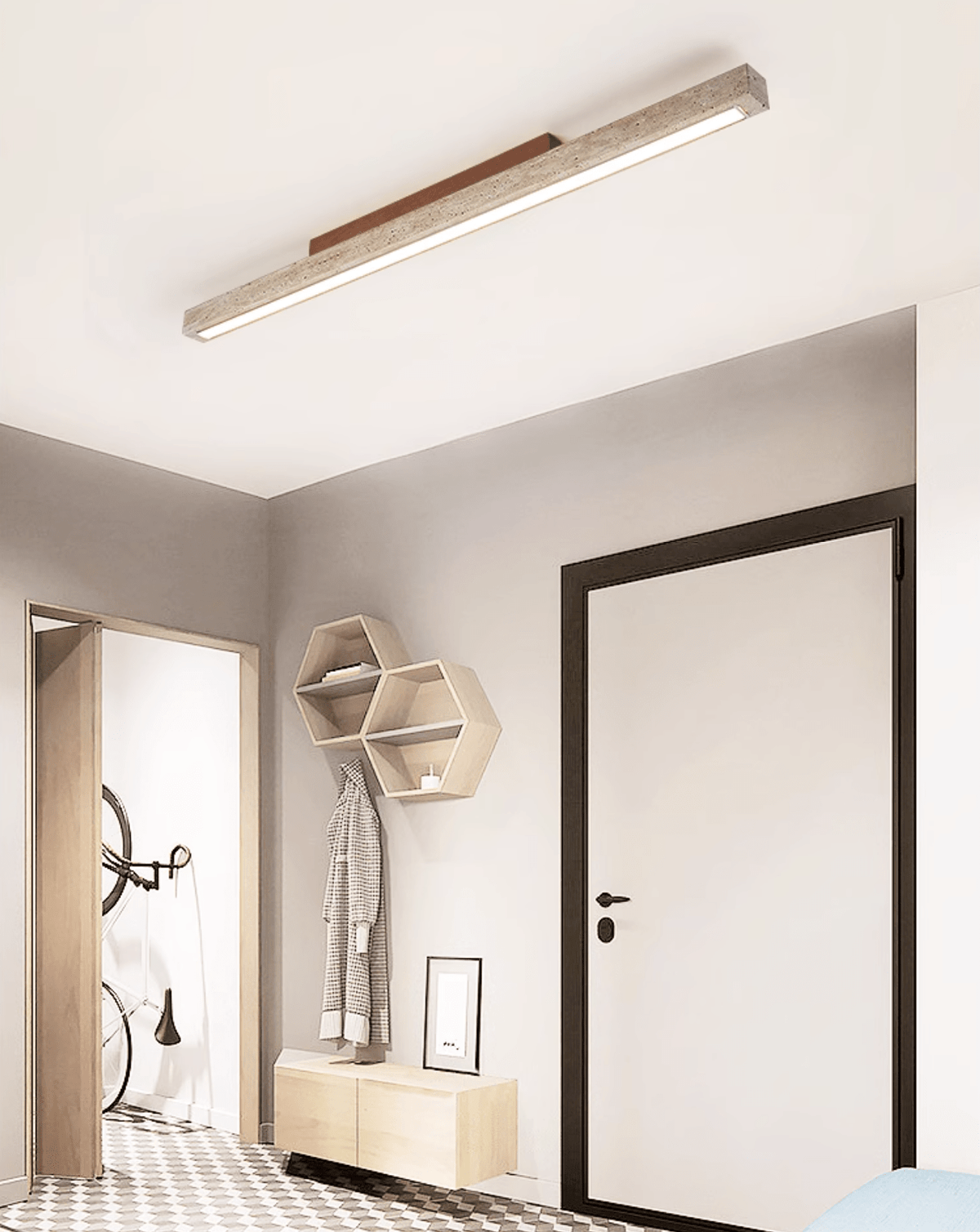Valinian minimalistyczna lampa sufitowa liniowa z tawerninem