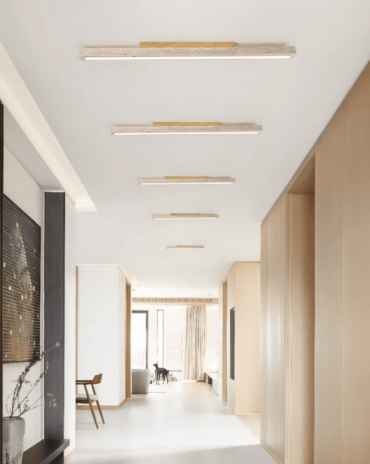 Valinian minimalistyczna lampa sufitowa liniowa z tawerninem