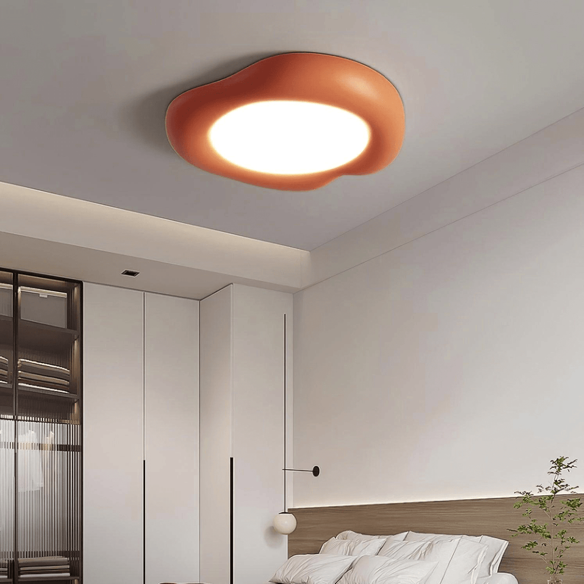Zelaeis lampa sufitowa w kształcie jabłka z tworzywa sztucznego